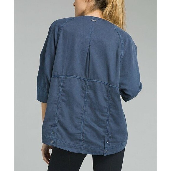 New NWT Prana Barnswallow Womens M Jacket Pockets Blue Cool Organic Cotton - Picture 6 of 11